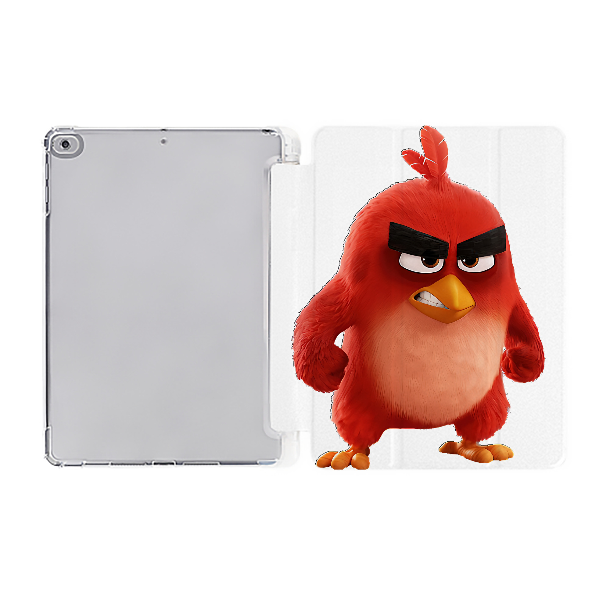 （画像用） Angry Birds アングリーバード IPad ケース ペン収納付き 三つ折りスタンド PUレザー×シリコン 対応機種9.5/10.5/10.9インチ
